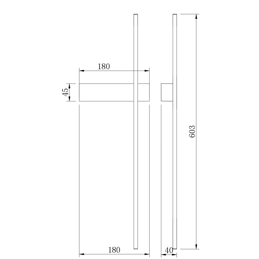 Zuma Line - Aplique de pared LED/8W/230V 3000/4000/6000K 60 cm negro