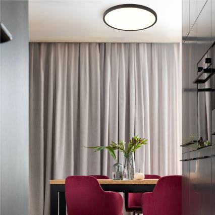 Zuma Line - Lámpara de techo LED/42W/230V 3000/4000/6000K, diámetro 50 cm, negra