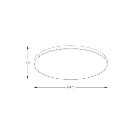 Zuma Line - Lámpara de techo LED VERI LED/44W/230V diámetro 47 cm negra