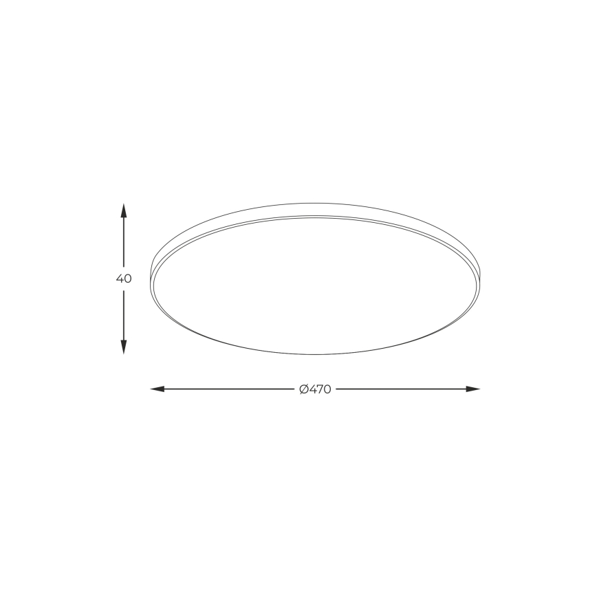 Zuma Line - Lámpara de techo LED VERI LED/44W/230V diámetro 47 cm negra